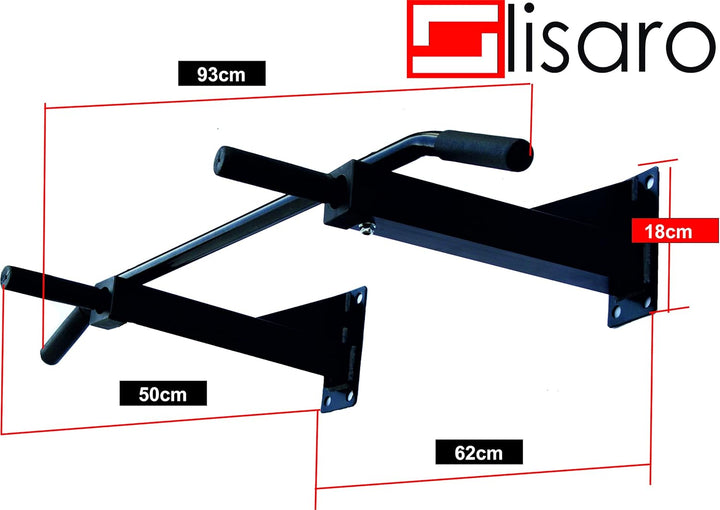Lisaro 4in1 Klimmzugstange für die Wandmontage | belastbar bis ca. 350kg – Profiqualität! | rutschfe