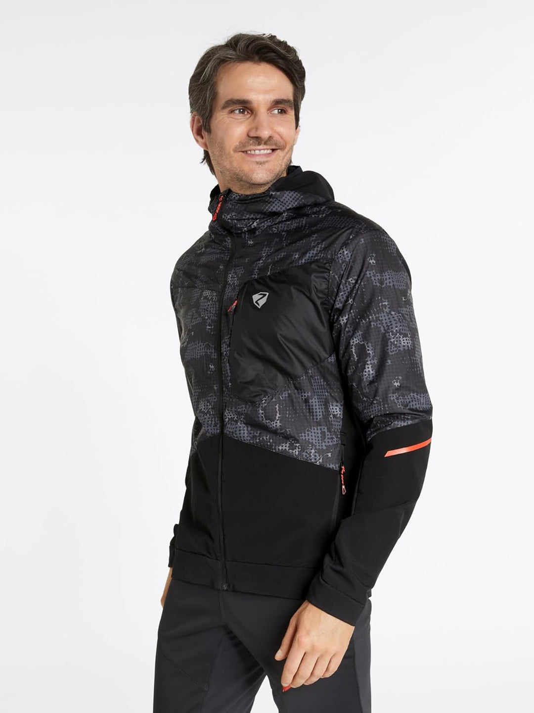 Ziener Herren Nikolo Hybrid-/Aktiv-Jacke | atmungsaktiv, winddicht, funktionell (1er Pack) 46 black