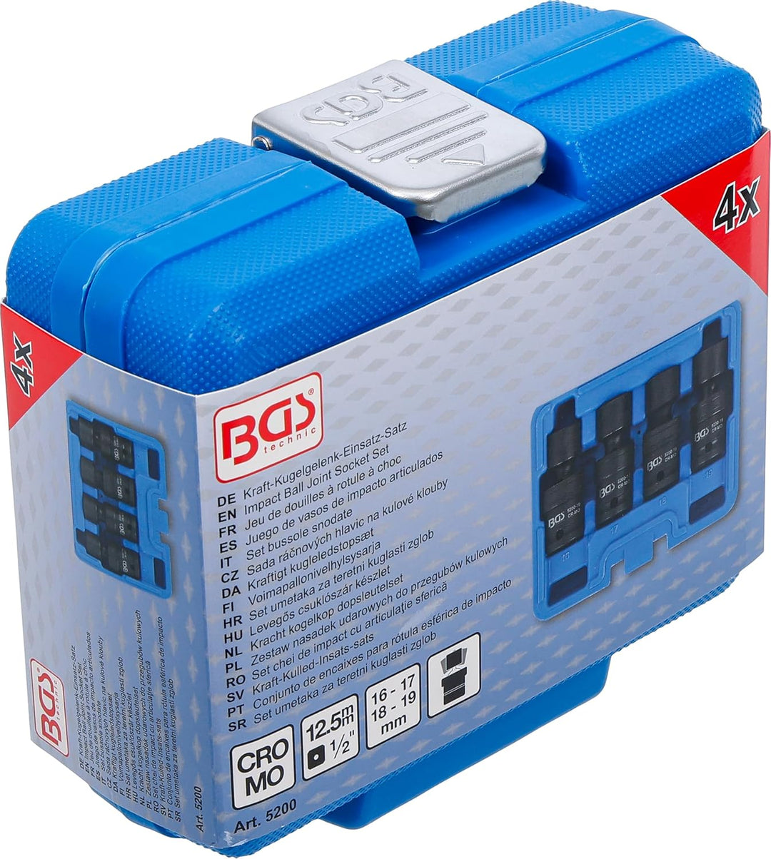 BGS 5200 | Kraft-Kugelgelenk-Einsatz-Satz | 12,5 mm (1/2") | 4-tlg.