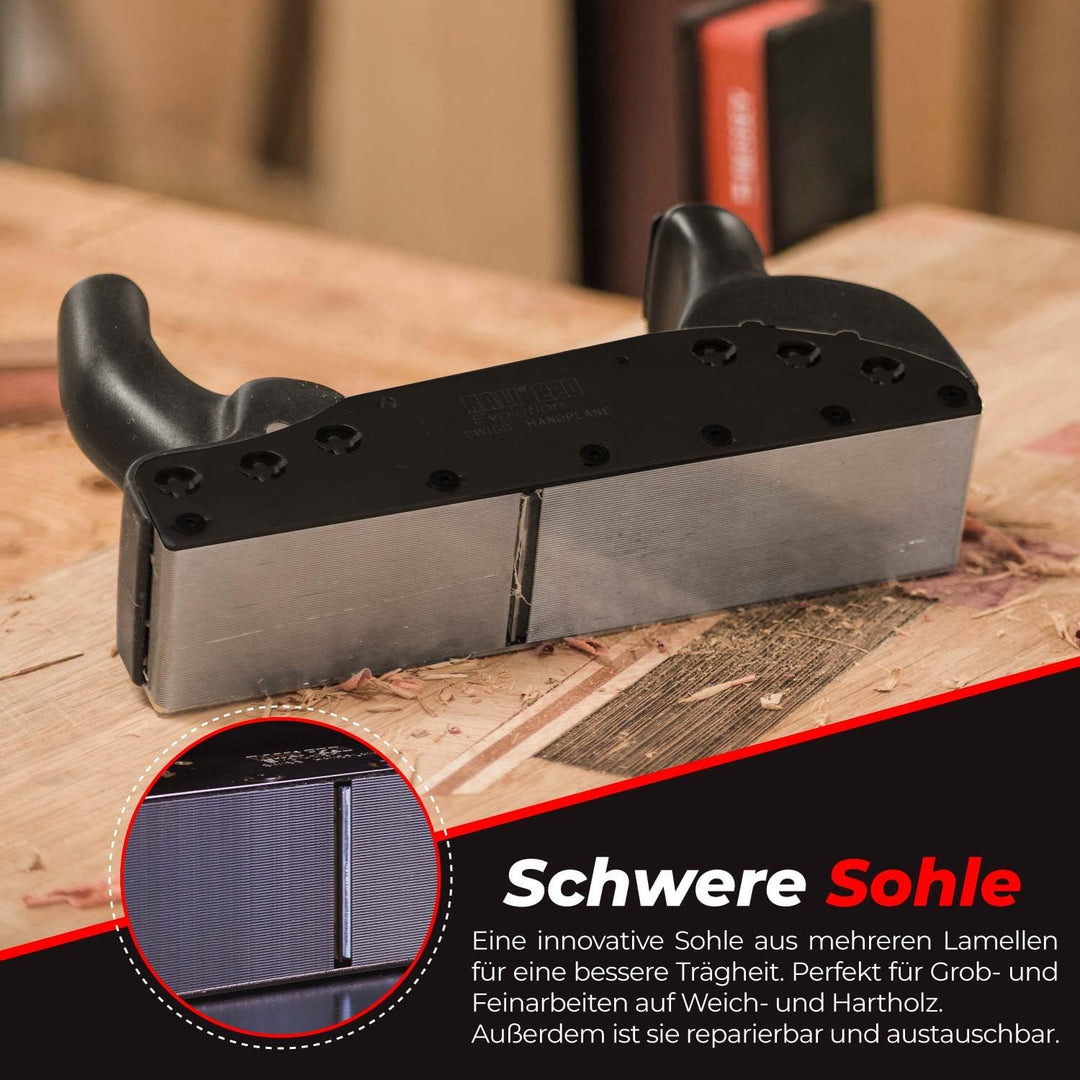 RALI 220 EVOLUTION B: Profi Holzhobel ohne Nachschärfen für Holzarbeiten mit 2 schnellen Einstellung
