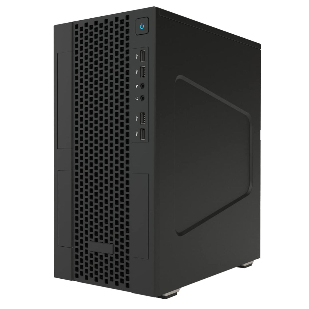 Itek SMALLCOM-P Mini Tower-Gehäuse, mATX, USB3, 2XUSB2, Type-C, Mesh, schwarz, ITOCSCP122