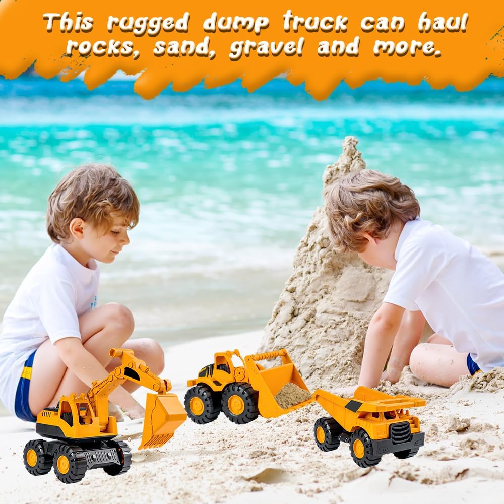 Lotvic Bagger Spielzeug, 3 Pcs Sandspielzeug Bagger Sandkasten, Sandkasten Spielzeug, Mini Traktor B