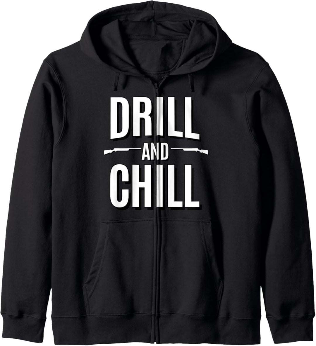 Lustiges Bohrgerät-Team Drill und kühle Kapuzenjacke
