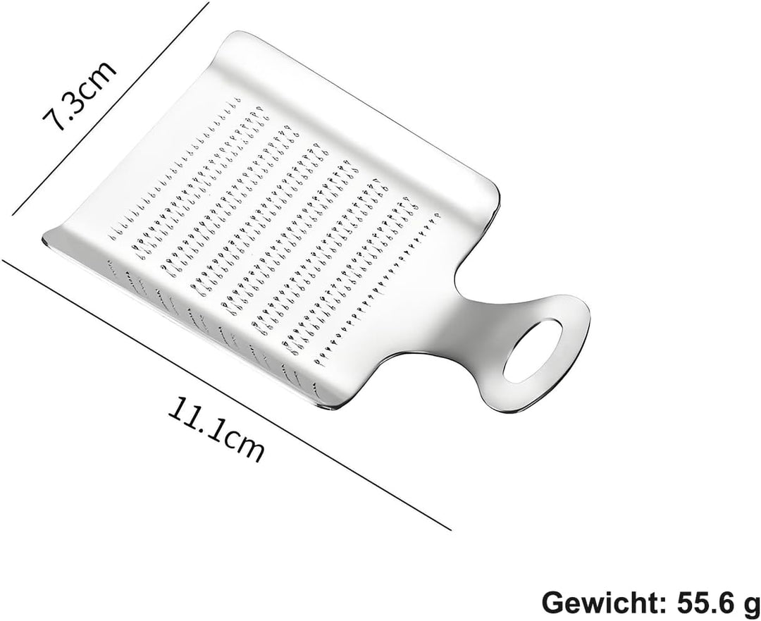 Edelstahl Ingwerreibe, Knoblauchreibe, Ingwer Knoblauch Wasabi-Reibe, Silber Crusher Knoblauchpresse