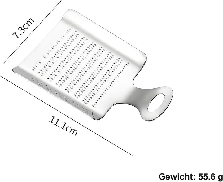 Edelstahl Ingwerreibe, Knoblauchreibe, Ingwer Knoblauch Wasabi-Reibe, Silber Crusher Knoblauchpresse
