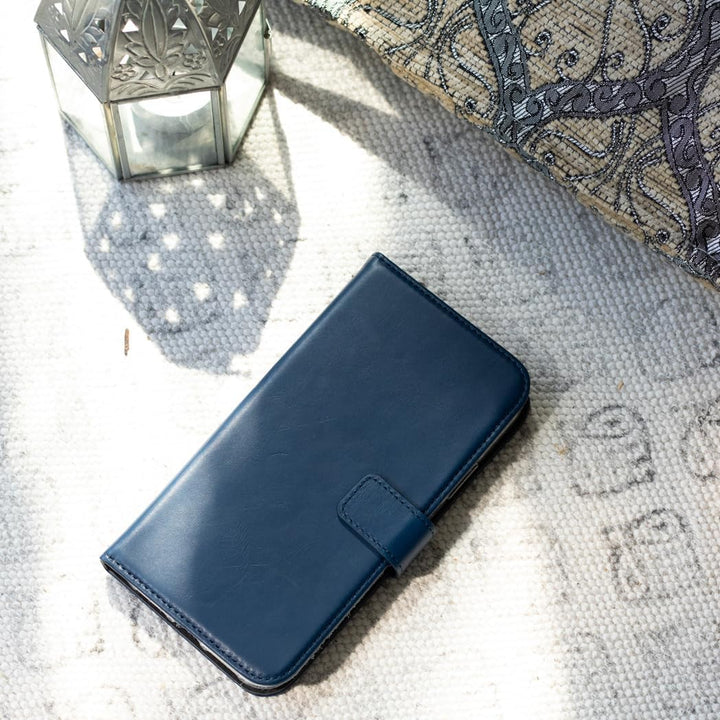 SELENCIA Bookcase Hülle kompatibel mit iPhone 12 Pro Max – Era Leder Handytasche Side Flip Case – Ha