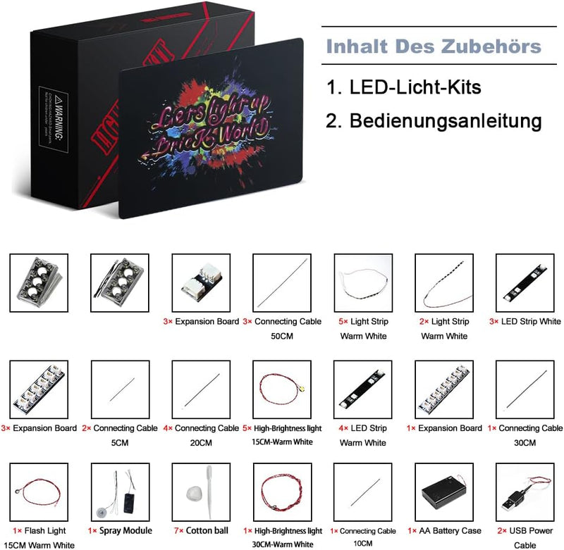 BrickBling Led Licht Set für Lego 76405 Hogwarts Express, Led Beleuchtungs Set für Hogwarts Express,