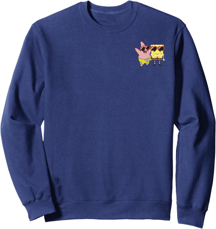 SpongeBob Schwammkopf Patrick Star Herz Brille Linke Brust Sweatshirt
