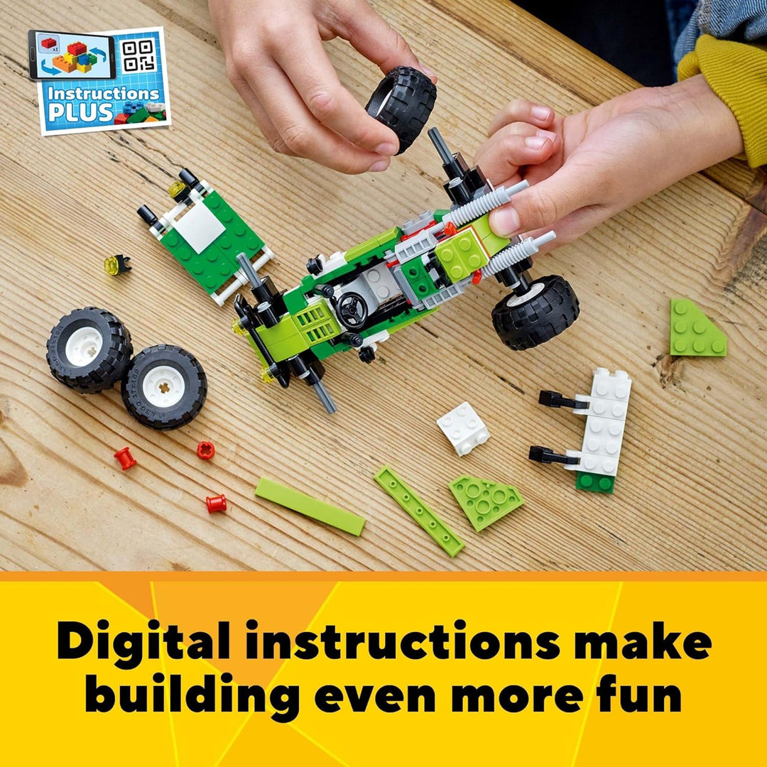 LEGO 31123 Creator 3-in-1 Buggy, Geländewagen, Lader, Bagger, Mountainbike, Spielzeug für Kinder, 3