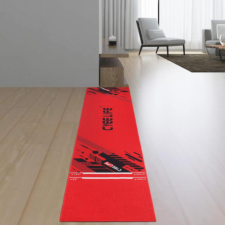 CyeeLife Dart Teppich mit Tragetasche,Dartpfeile Mat Dartmatte 65 * 295cm für Steel und Soft Darts Z