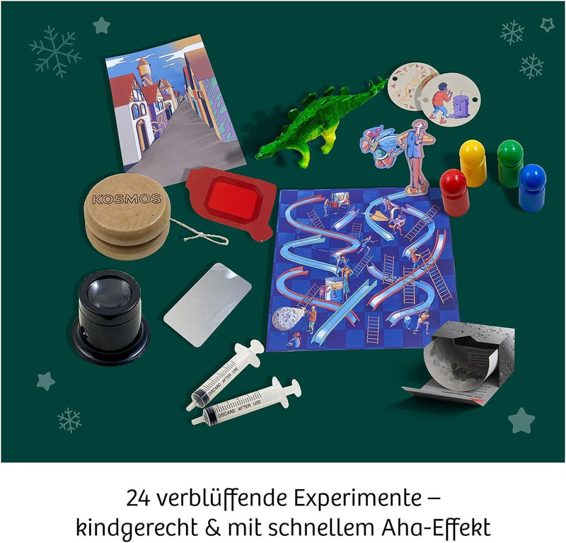 KOSMOS 661083 Experimente Adventskalender 2024, Die schönsten Experimente zur Weihnachtszeit, in 5 M