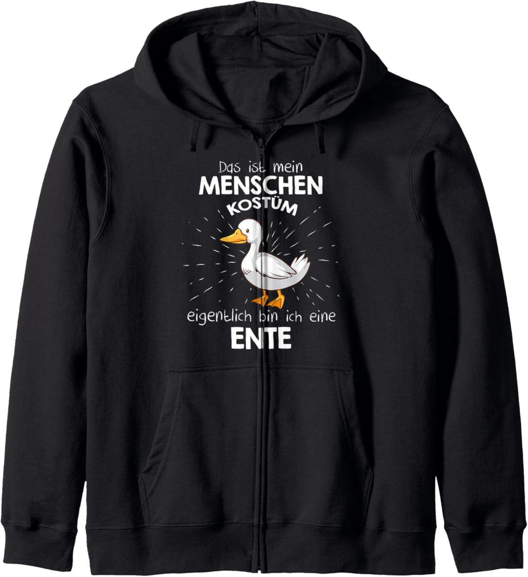 Mein Menschen Kostüm Bin ich eine Ente, Halloween Outfit Kapuzenjacke
