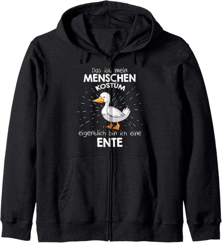 Mein Menschen Kostüm Bin ich eine Ente, Halloween Outfit Kapuzenjacke