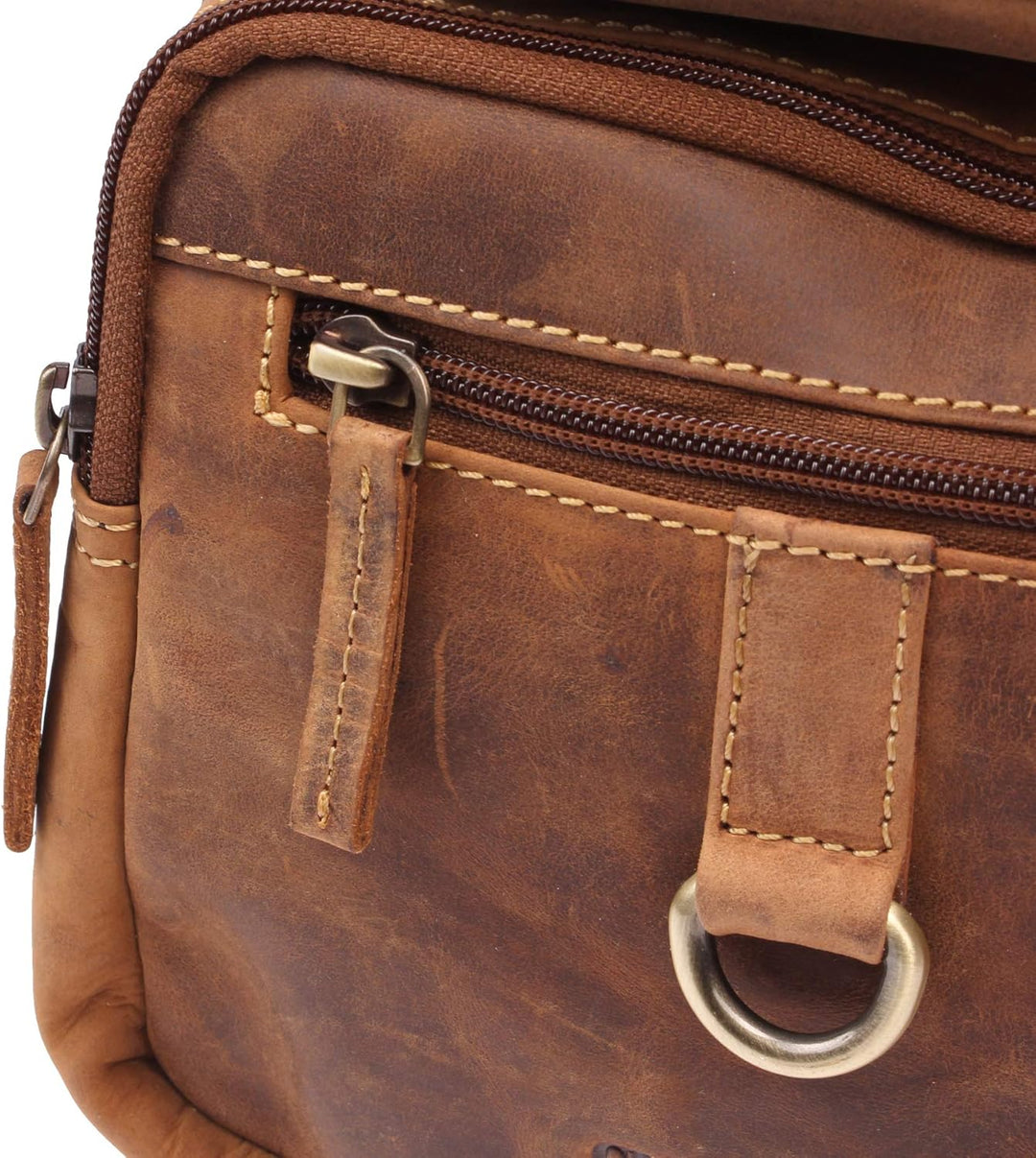 Greenburry Vintage Body-Crossover Bag-1 1613, Umhängetasche Brown, Brown