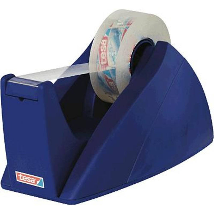 tesa Easy Cut Tischabroller - Nachfüllbarer, standfester Klebeband-Spender für Klebebandrollen bis 3