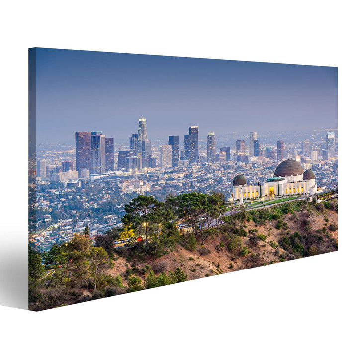 islandburner Bild auf Leinwand Los Angeles California Usa Skyline Der Innenstadt Von Griffith Park W