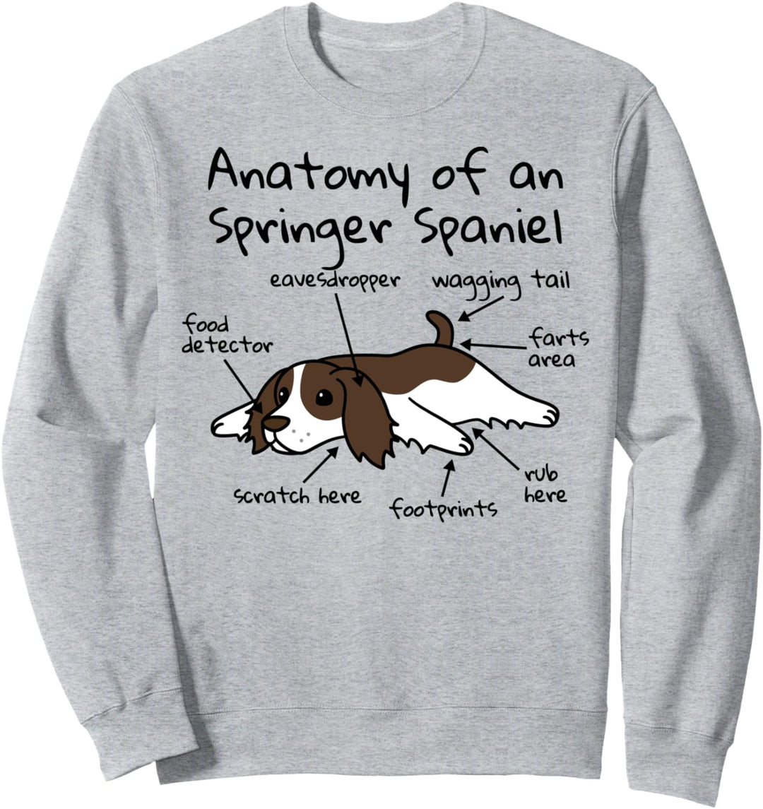 Anatomie Eines English Springer Spaniel Hund Sweatshirt