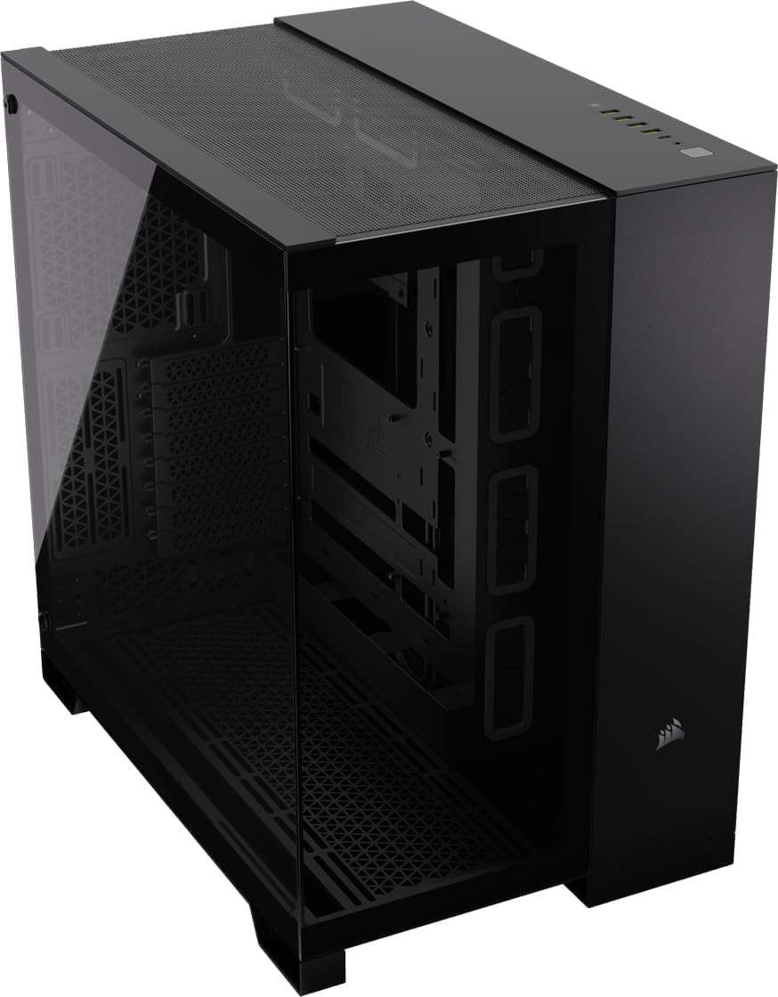 CORSAIR 6500X Mid-Tower ATX-Doppelkammer-PC-Gehäuse – Gehärtetes Panoramaglas - Umgekehrte Verbindun