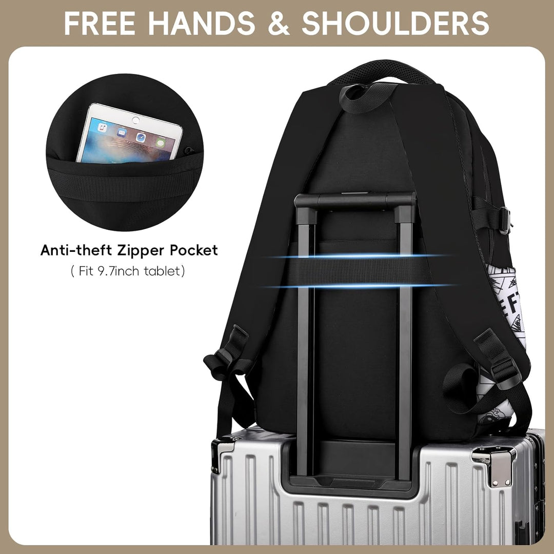 Amythe Schulrucksack Jungen Teenager, Gross Rucksack Schule Lässiger Oberstufe Schulranzen Wasserabw