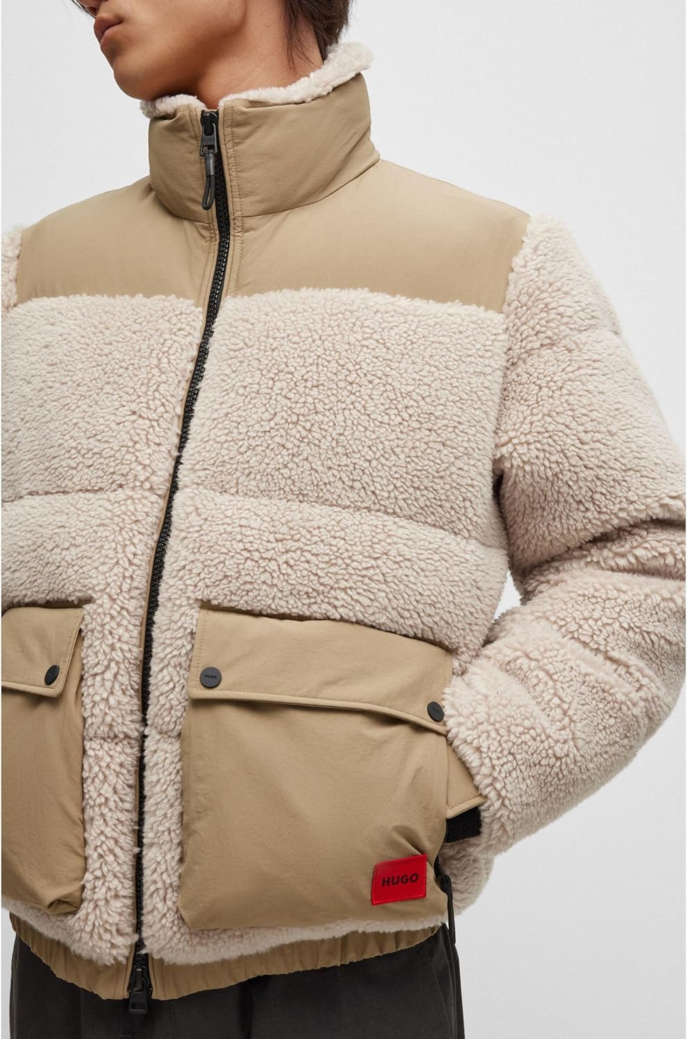 HUGO Herren Beddy2341 Regular-Fit Jacke aus verschiedenen Materialien XXL Natural108, XXL Natural108