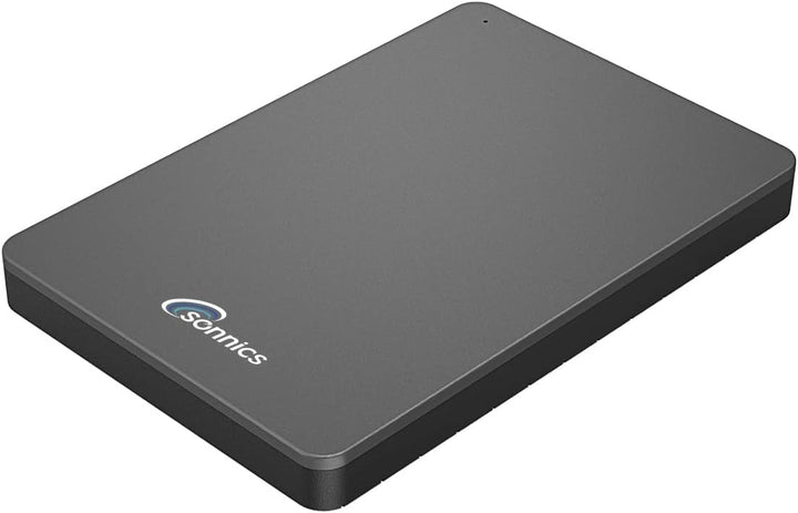 Sonnics 1TB Grau Externe tragbare Festplatte Typ C USB 3.1 kompatibel mit Windows-PC, Mac, Smart TV,