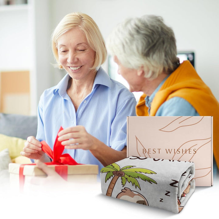 Lustiges Oma und Opa Geschenk zum Ruhestand, Renteneintritt Geschenk Frau und Männer, Kuscheldecke,