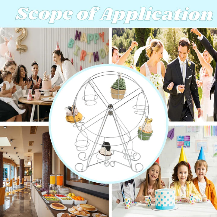 Kuchenständer, Muffin Riesenrad Karusell Ständer 8 Tassen Dessert Display Halter Serviertablett Karu