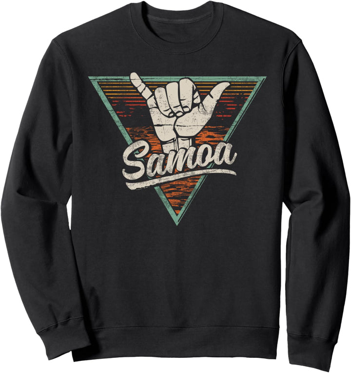 Retro Vintage Shaka Samoa T-Shirt Samoan Shirt Sweatshirt