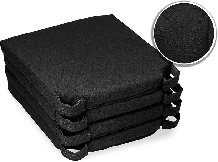 sunnypillow 4er Set Stuhlkissen mit Klettverschluss Polsterauflage Auflage für Stühle - Indoor/Outdo
