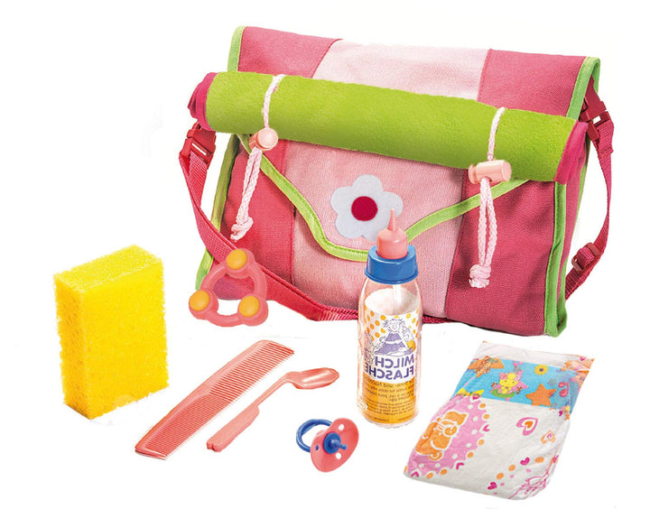 Heless 976 - Wickeltasche für Puppen, mit Wickelunterlage und Pflegezubehör