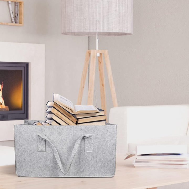 EFUTURETIME 2 Stück Filztaschen, 61*32*32cm, Filztasche Shopper Gross mit Henkel, Tasche aus Filz Fa