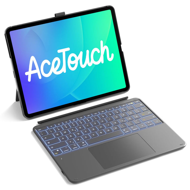 Inateck Tastatur Hülle Kompatibel mit iPad Air 13 Zoll (2025/2024),Tastatur für ipad Pro 12.9 Zoll 6
