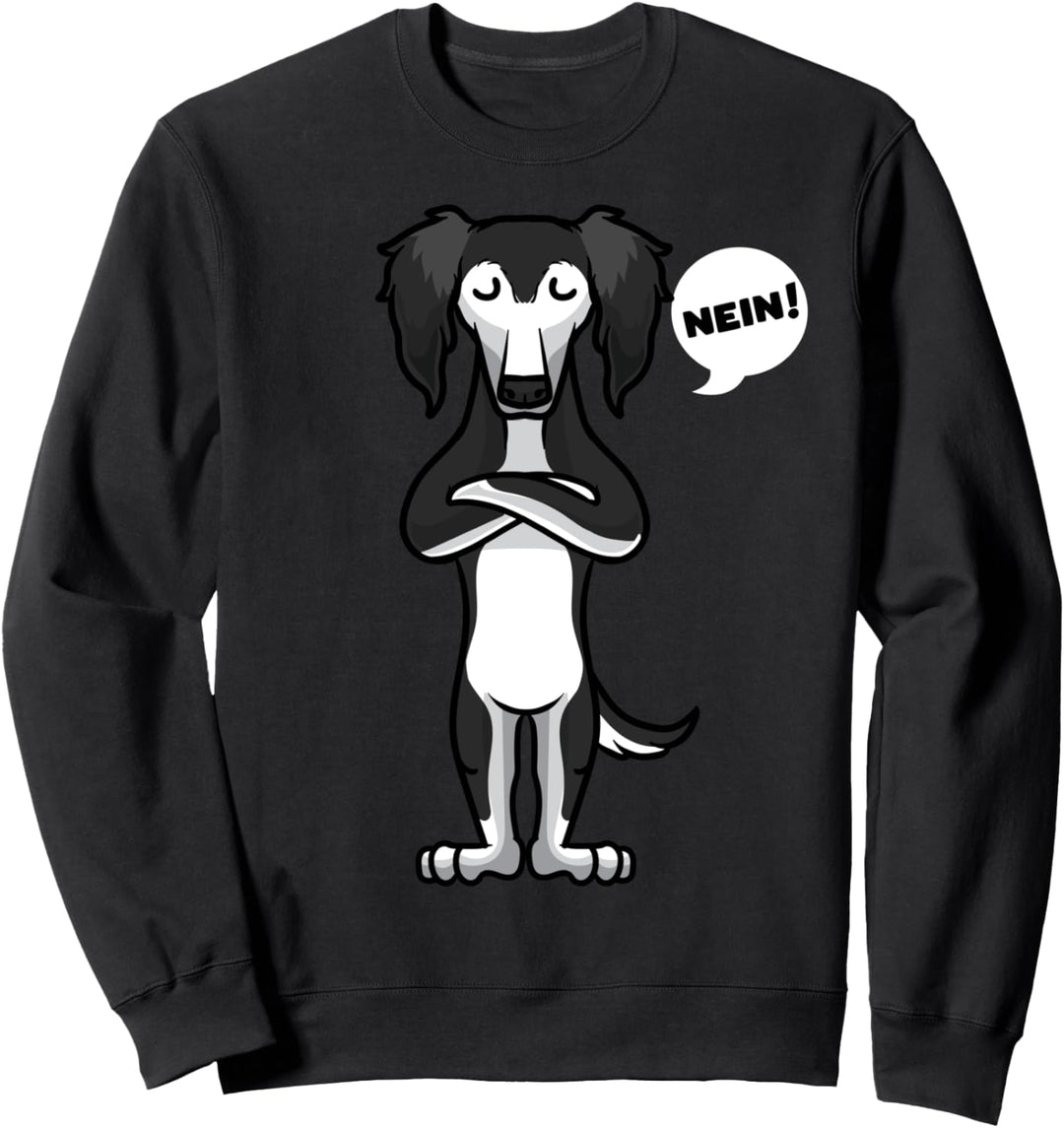Sturer Saluki Hund lustig Hundefan persicher Windhund Sweatshirt
