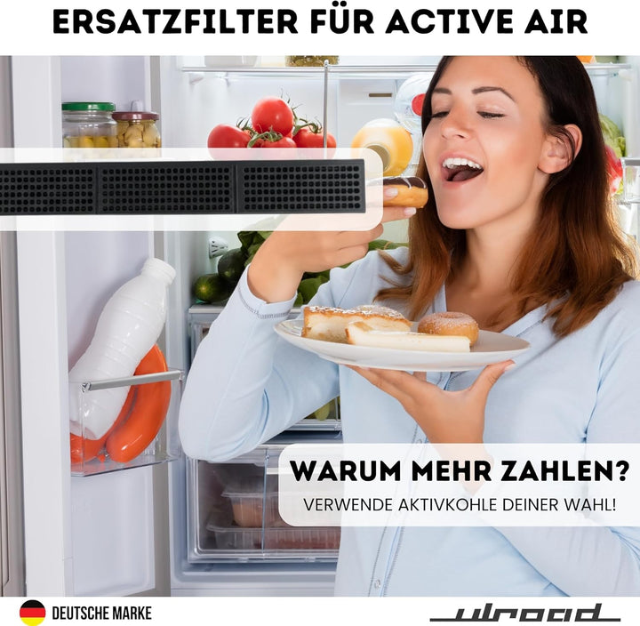 Kohlefilter Aktivkohlefilter Filter passend für Miele Active AirClean 7236280 Kühlschrank Air Clean