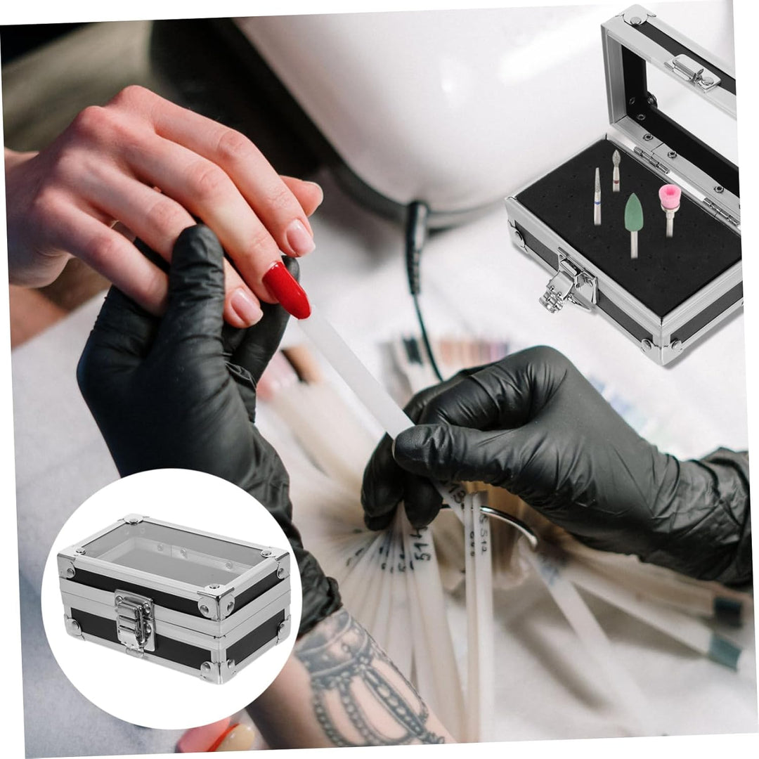 VICASKY 50löcher Nagelbohrer-aufbewahrungsbox Mit Halterung Für Fräser Organizer Für Nagelstudio Und