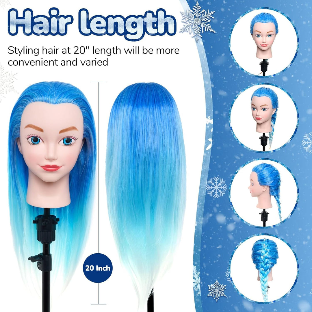 NEVERLAND Professionelle Frisur 20 inch 100% Synthetisches Haar Training Kopf Ein menschliches Model
