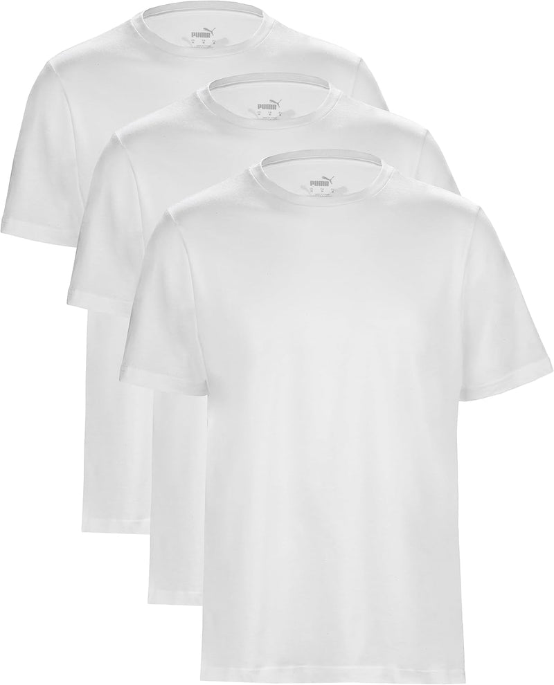 PUMA T-Shirt Kinder Statement Deluxe Edition Kids - Baumwolle - 3er Pack 128 Weiss, 128 Weiss