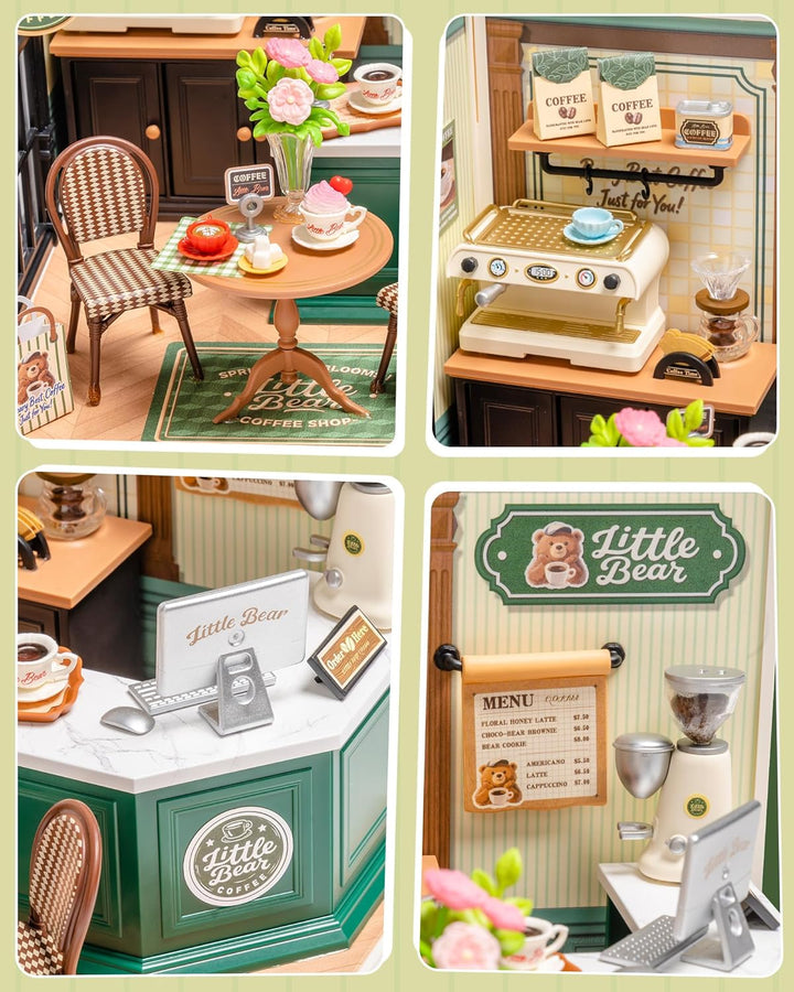 Rolife Super Creator Perfect Romance Café, DIY Miniature House mit Licht, Ohne Kleber, Niedliche Min