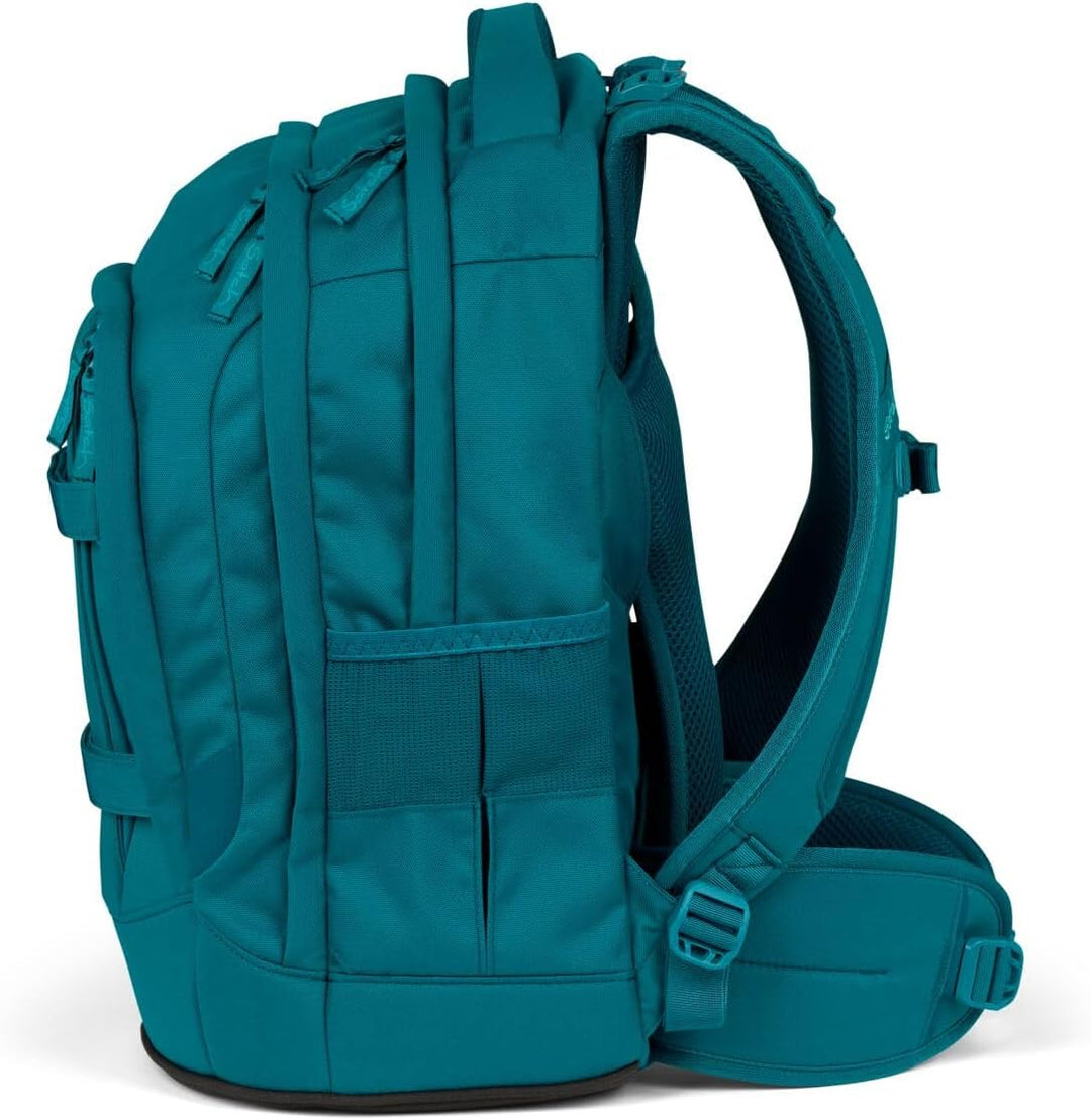 Satch Pack Schulrucksack Set 3tlg. inkl. Schlamperbox und Sportbeutel Deep Petrol, Deep Petrol