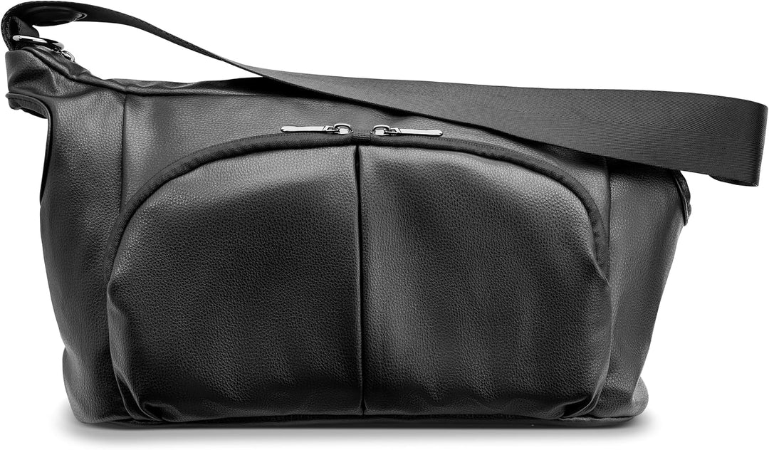 Essentials Wickeltasche, kompatibel mit dem Doona Autositz/Kinderwagen, Schwarz Kunstleder, Kunstled