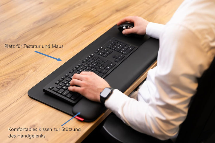 Ergonomische Handballenauflage für Tastaturen | ErgoPols Plus Classic Handballen- und Handflächenstü