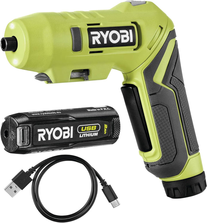 Ryobi Akku-Schraubendreher mit schwenkbarem Griff, 4 V (1 x 2,0 Ah) ONE+