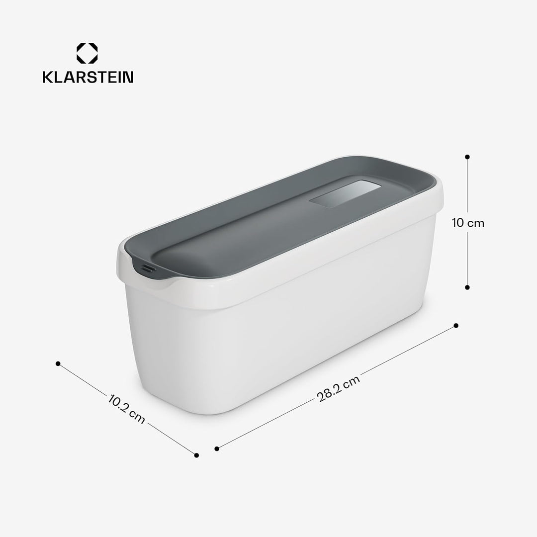 Klarstein Eisbehälter Für Speiseeis – 2x 1,5L, Mit Deckel, Spülmaschinenfest, Kunststoff, Für Selbst