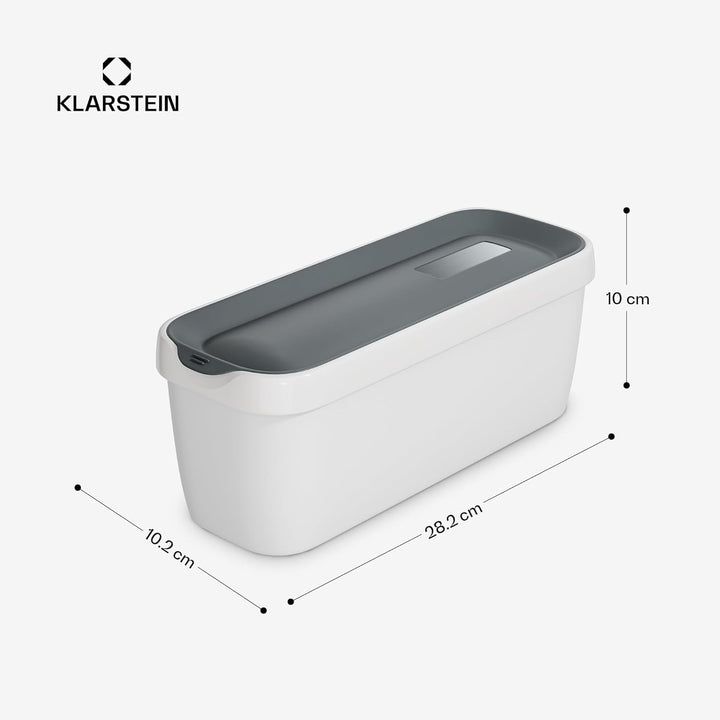 Klarstein Eisbehälter Für Speiseeis – 2x 1,5L, Mit Deckel, Spülmaschinenfest, Kunststoff, Für Selbst