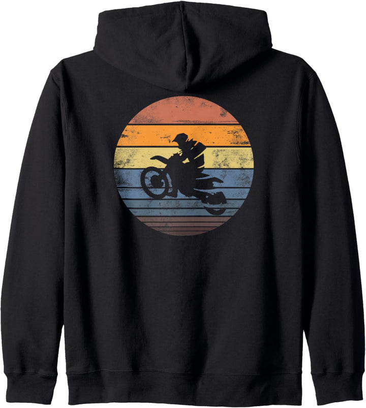Retro Dirt Bike Motocross. Motorradfahrer Geschenk Kapuzenjacke