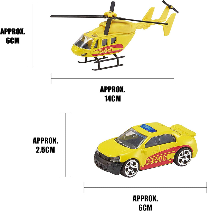 Teamsterz 7535-73614 Hubschrauber & Auto-Spielzeug, Mehrfarbig