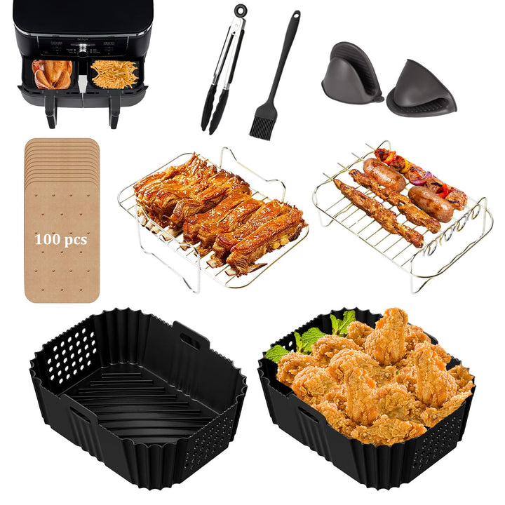 Heissluftfritteuse Zubehör Airfryer Zubehör für Ninja Foodi SL400EU AF400EU AF300EU, Air Fryer Acces