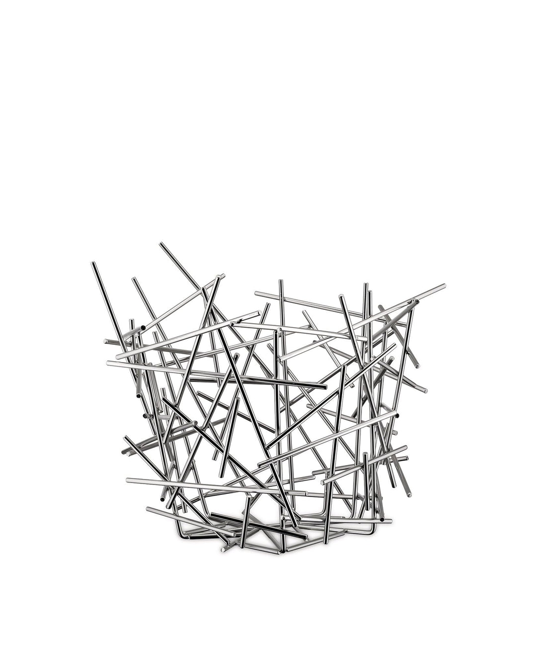 Alessi Blow Up Zitruskorb aus Edelstahl, 36 cm x 35 cm x 31,5 cm, Silber Zitrusfrüchte, Zitrusfrücht