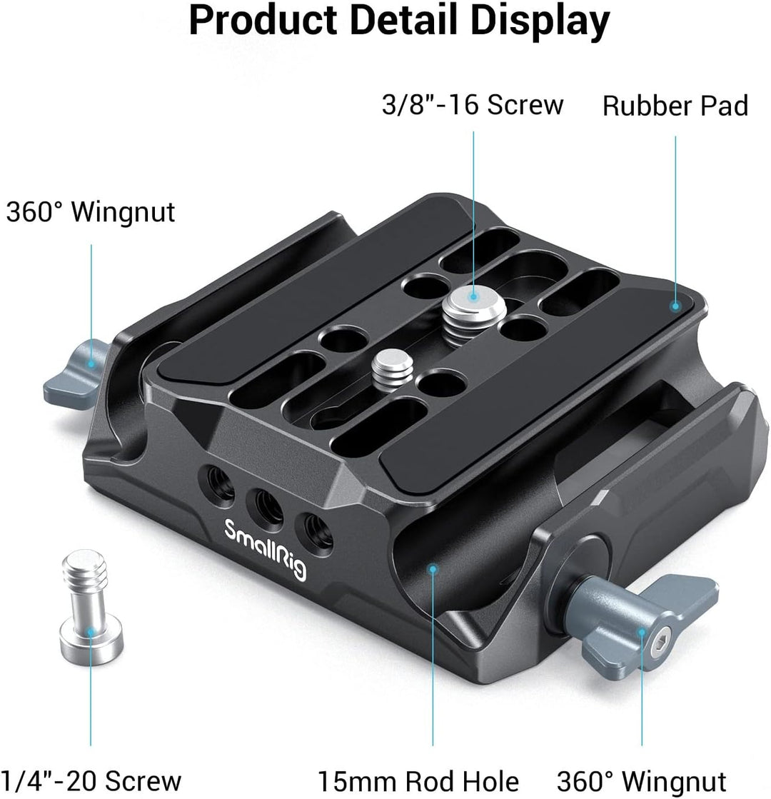 SMALLRIG Universal LWS Baseplate mit Dual 15mm Rod Clamp - 3357