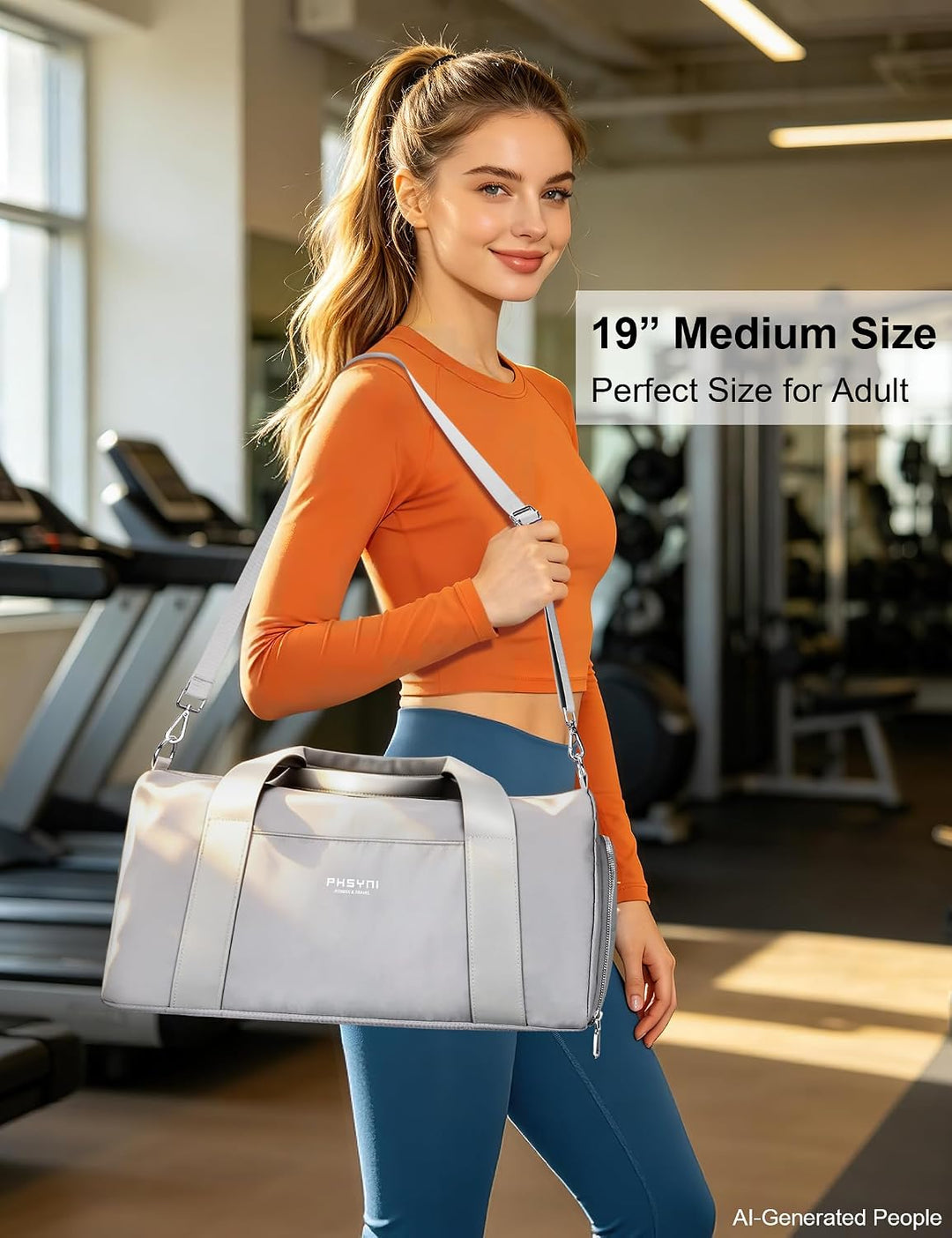 19 Zoll Sporttasche Reisetasche für Damen und Herren,wasserdichte Handgepäcktasche,Trainingstasche f